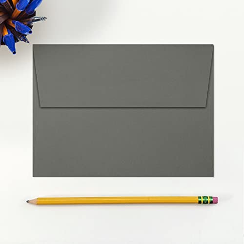 LUXPaper A7 Invitation Envelopes | Peel & Press | 5 1/4" x 7 1/4" | Smoke Gray | 80lb. Text | 500 Qty