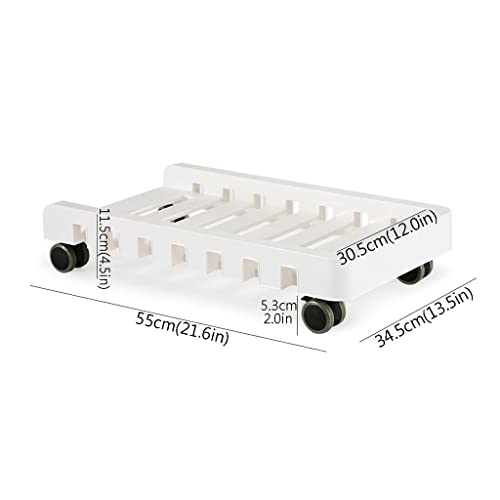 HEAIQI Computer Stand Pc Stand CPU Rolling Stand, Computer Tower Cart, Mobile PC Holder, Computer Host Stand with Wheels Under Home Office Desk Computer Tower Stand Printer Stand(B)