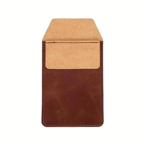Nuqsx Pocket Protector 6pcs Pocket Protector Leather Pen Pouch Holder Organizer Handmade Pencil Pocket Holder for Lab Coat Shirt Note School Office For Shirts Pants Lab Coats Nurses(Brown)