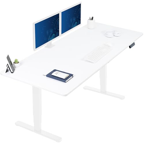 VIVO White Dry Erase 71 x 30 in Standing Desk, DESK-KIT-2W7WE