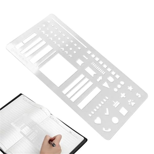 8 Pcs Manual Templates for Planning Calendar Reusable Dot Grid Log Template Transparent Handmade Flexible Record