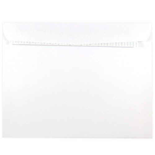 JAM PAPER 9 x 12 Booklet Commercial Envelopes with Peel and Seal Closure - White - 100/Pack