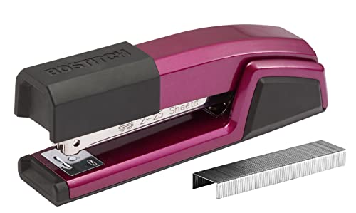 Bostitch Office Epic Metal Desk Stapler, 25 Sheet, Staple Remover, Purple