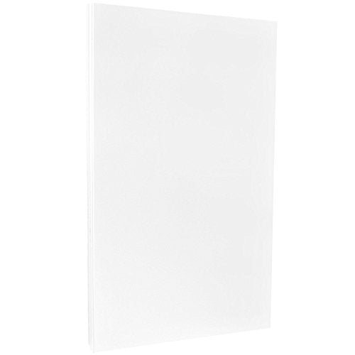 JAM PAPER Legal 80lb Cardstock - Glossy 2 Sided - 8.5 x 14 Coverstock - 216 GSM - White - 100 Sheets/Pack