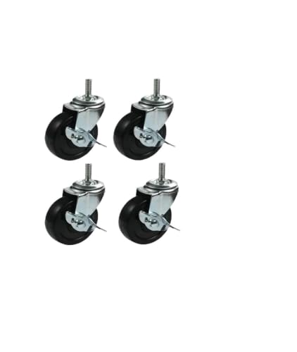 4 Pcs/Lot 3Inch Rubber Wheel Universal Silent Caster