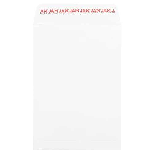 JAM PAPER 7 x 10 Open End Catalog Commercial Envelopes with Peel and Seal Closure - White - Bulk 500/Box
