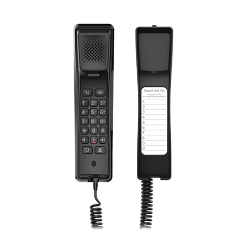 Fanvil H2U Compact IP Phone, Black; 10-Speed Dial Keys; 1 Programmable DSS Key; 10/100Mbps Ethernet; PoE Power Supply; 2 SIP Lines; Direct IP Dial; Acoustic Echo Canceller; Call Logs; HD Voice