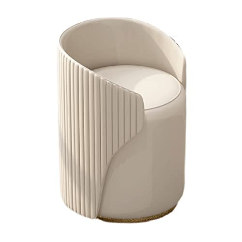 PIMY Foot Stools Footrest Leather Fabric Footrest Decorative and Comfortable Foot Rest for Home Living Room Fitting Room Bedroom Office White (Color : White)