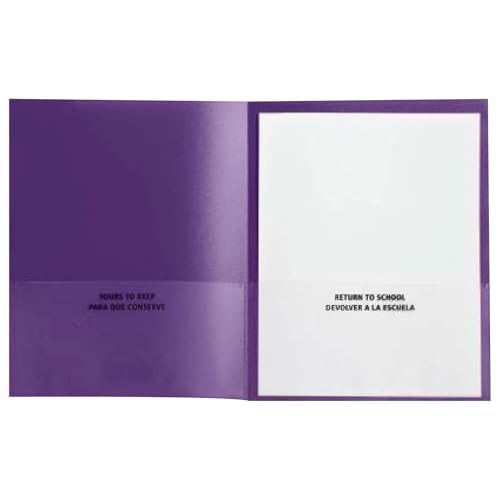 Folder TAKE Home Heavy Duty Purple SCHOOL SMART Pack of 24