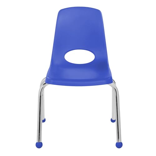 FDP 14" School Stack Chair with Ball Glides, Blue, 2-Pack, 15412-BL