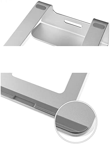 Feilx Laptop Stand, Ergonomic Aluminum Alloy Computer Stand, with Non-Slip Protective Pad with 10 to 15.6 Inches Notebook Computer (Color : Silver)