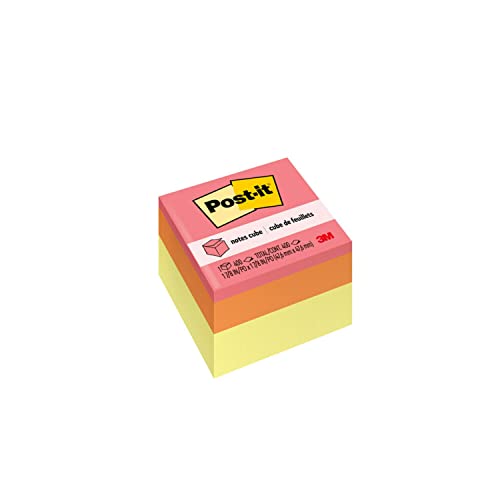 Post-it Notes, 2x2 in, 1 Cube, America's #1 Favorite Sticky Notes, Canary Wave, Clean Removal, Recyclable (2051-EBO-R)