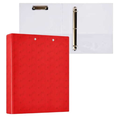 Xpdkjwd Red Stripe 3 Ring Binder Can Hold 200 Letter Size Binders, Suitable for Home, Office, Dormitory, 2Pcs