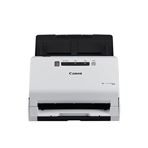 Canon imageFORMULA R40 Document-Scanner A4 White, 60-sheet feeder, USB, Fast Double-Sided Scanning, Automatic Feeder, for PC & Mac, Scanning Software, Easy Installation, Easy to Use