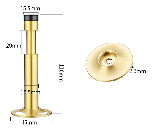 ZGLINMZ Door Stop Stopper Holder Stainless Steel Adjustable Hydraulic-Heavy Duty with Rubber Bumper
