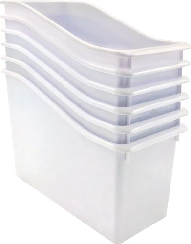 Teacher Created Resources White Plastic Book Bin 6-Pack (TCR2088564)