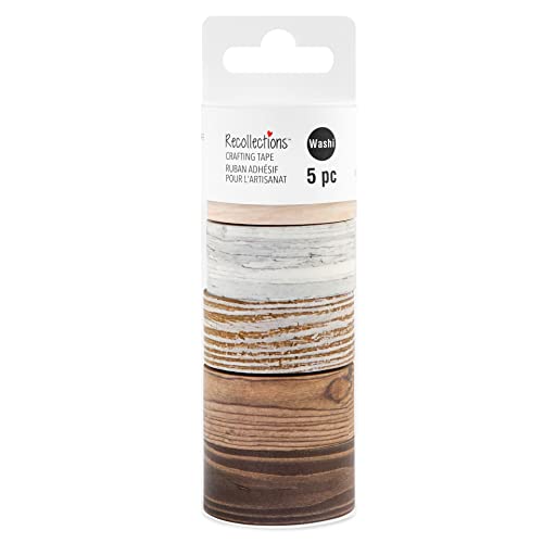 Recollections Wood Grain Crafting Washi Tape, 12 Packs: 5 ct. (60 Total)