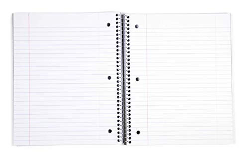 Mintra Office Durable Spiral Notebooks, 3 Subject (Orange, Wide Ruled 12pk)