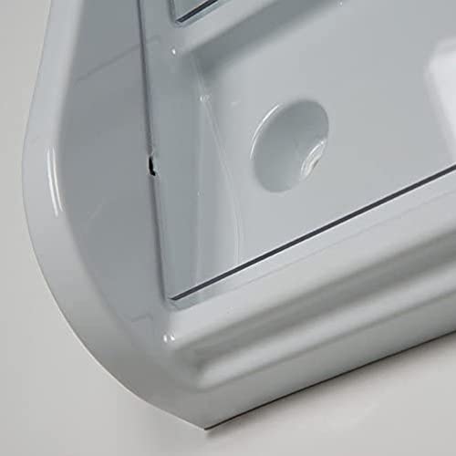 M&T Displays Wall Unit 3 Tier 8.5x11 inch Wall Mounting Plastic Clear PET Pocket Brochure File Organizer Office Document Magazine Folder Rack Portrait Indoor White