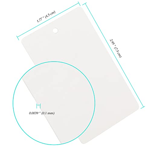 NINGWAAN 2400 PCS 1.7 x 2.9 Inch White Merchandise Tags, Unstrung Price Paper Tags with Hole, Blank Label Hang for Pricing, Tagging, Jewelry Clothing Sale Supplies