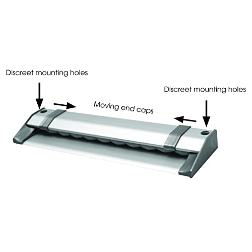 M&T Displays Fast Note Wall Mounted Aluminum Restaurant Ticket Holder Kitchen Order Tab Grabber Receipt Check Slide Rack Office Memo Paper Clip Menu Organizer Rail (36 inch)