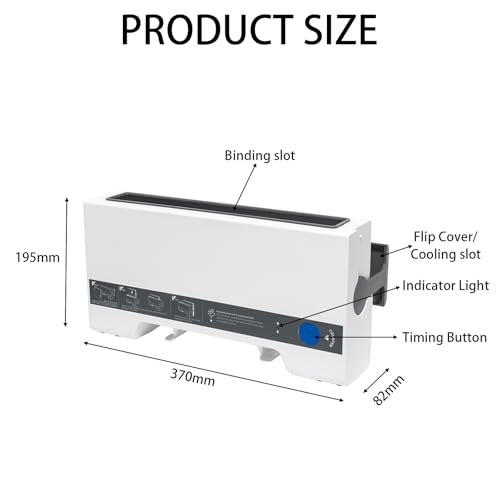 A4 Book Binders Machines, 12-Inch Thermal Binding Machine, Binds Up to 280 Sheets, Book Binding Machines for DIY Notebook Journal Photo Document