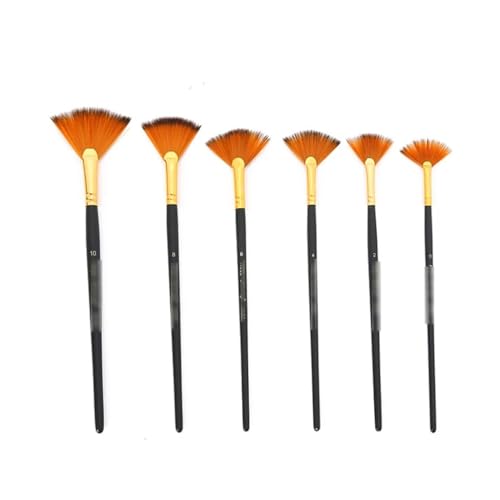 AFPSDLFJDLS Fan-Type Nylon Bristles Watercolour Brushes Art Brushes for Watercolour Painting