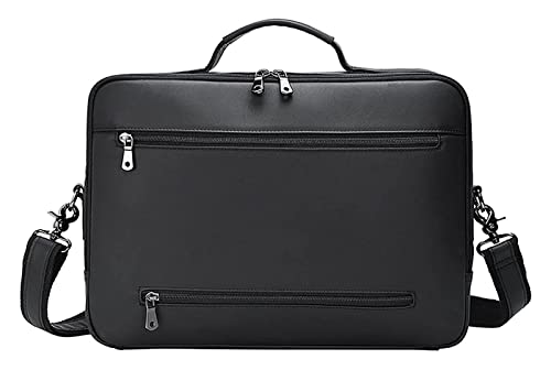 UNBSOPMID Leather Briefcase 15.6 Inches Laptop Crossbody Bag Large Satchel Messenger Computer Handbag