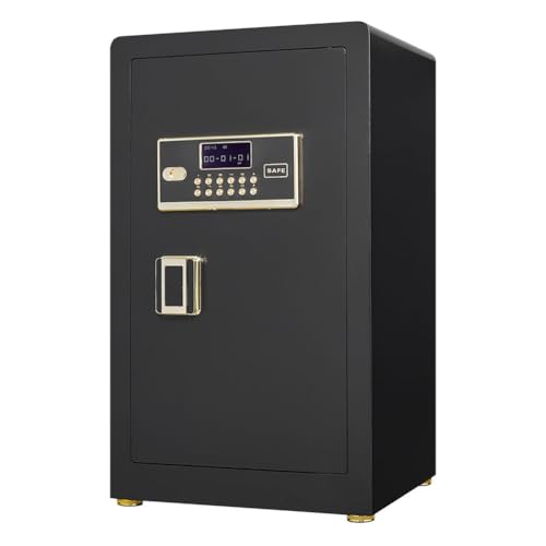 HOYOC Extra Large Safe Fireproof Waterproof, Anti-Theft Digital Security Lock Box with Smart Alert System, Anti-Theft Fireproof Safe Box with Removable Shelf, Mute Function, for Home Office