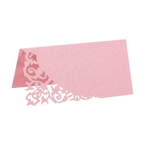 White Blank Tent Place Cards 200pcs Table Name Place Cards 3.9 x 3.9" Favor Decor Hollow Design Seat Blank Card for Wedding Party Seating Place Cards(Color09)