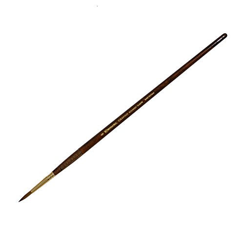 Escoda Reserva 2420 Series Artist Oil & Acrylic Long Handle Paint Brush, Pointed Round, Size 6, Pure Kolinsky