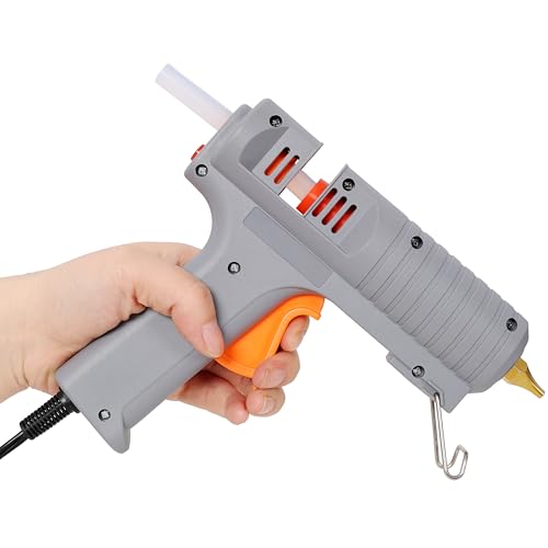 KEIKI 150W Hot Glue Gun, Temperature Adjustable Professional Glue Gun with 6 Copper Nozzles, DIY Craft Repair Thermo Tool with 6Pcs Highly Viscous Glue Sticks, with Black Storage Bag