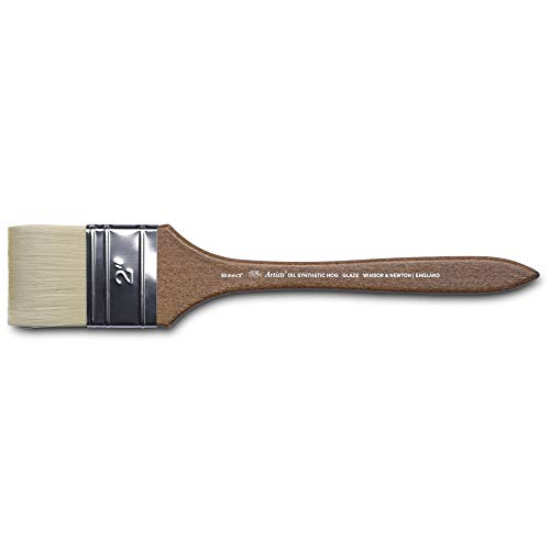 Winsor & Newton Artists' Oil Synthetic Hog Brush - Glaze, Size 2", Long Handle