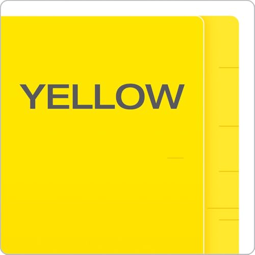 Pendaflex Colour End Tab Folders, Full Tab, Letter Size, Yellow, 100 per Box (H110DY)