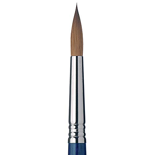 Escoda Art Products Escoda Optimo Series Artist Oil & Acrylic Long Handle Round Paint Brush, Size 12, Pure Kolinsky