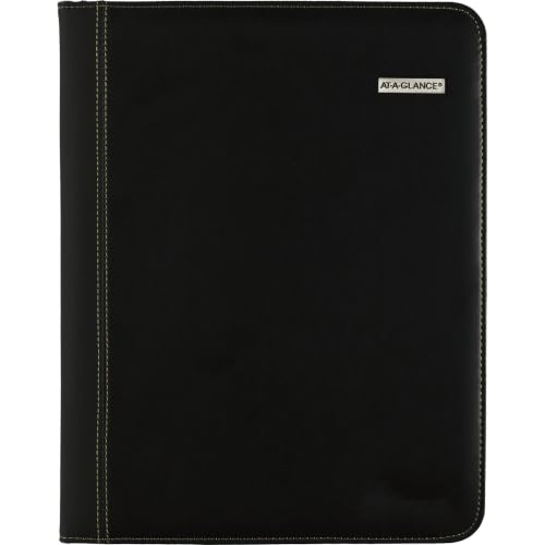 AT-A-GLANCE Executive® 2027 Monthly Padfolio, Black, Large, 9" x 11"