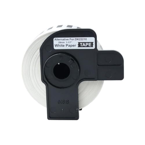 Thermal Label Rolls 6 Rolls DK 22210 DK 2210 29mm X 30. 48m Continuous Label Compatible with QL Printer