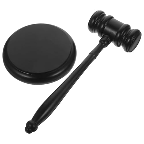 Handcrafted Solid Beech Wood Judge Gavel with Sound Block for Auction Lawyer Judge Chairman Use Wooden Mallet Auction Hammer