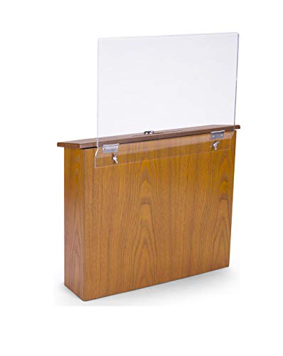 FixtureDisplays 15" W x 13" H x 3.7" D - Suggestion Box, Donation Box, Mail Box, with Clear Acrylic Sign Holder 102705 MO 102705 MO