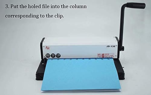 CGOLDENWALL Hole Punch 10 Holes Paper Puncher 3X8mm Holes for Contract/Tender/Document/PP Film Punching Desk Office Paper Punching Machine