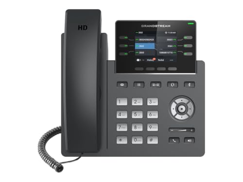 Grandstream GRP2613W IP Phone | 6 Lines, 6 SIP Accounts | 2.8-Inch Color Display | Wi-Fi 6 | Dual-Port Gigabit Ethernet with Integrated PoE