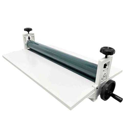 BEILOCKERY Manual Cold Laminating Machine 29.5in(75cm) with Soft Rubber Roller,All Metal Frame Laminator with Fold-up Table, Adjustable Roller Position, for Cold Mounting Photos