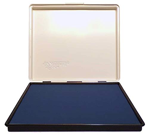 Uimprint Extra Large 7'' x 8'' Industrial Rubber Stamp Ink Pad, Blue
