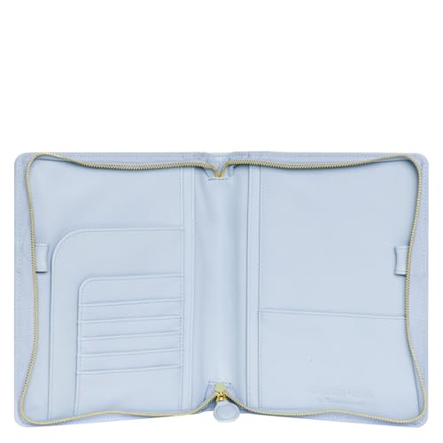 FranklinCovey - Elegant Daydream Planner Love Cover for Wire-Bound FranklinCovey Planners | Simulated Leather - Zipper Closure (Classic, Elegant Bow Blue)