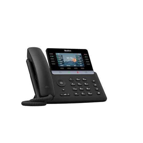 YealinkT77U IP Phone - Corded Landline Phone - 10 Multiple Conferencing - Wall Mountable, Stand Mountable - Classic Gray