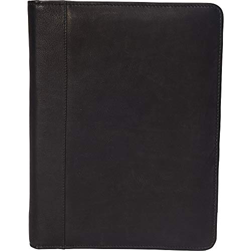 Piel Three-Ring Binder/Padfolio (Black)