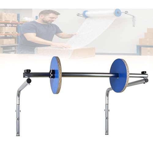 fnotlfue Bubble Wrap Roll Dispenser, Wall-Mounted Packaging Roll Holder, Heavy-Duty Cold-Rolled Steel Cushioning Wrap Rack for Packing, Moving and Shipping 30cm