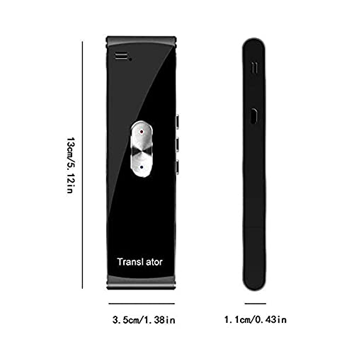 USZWBY Smart Instant Language Translator Device,Portable Foreign Language Real-Time 2-Way Translations for Learning Shopping Travel Business Needed Hopeful Selfless dedication(Black)