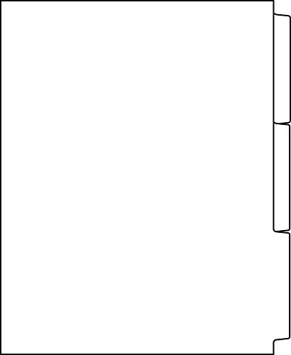 DocuCopy 1029 Index Tabs 90 lb Plain Paper 1/3 Cut Reverse Collated No Holes 1 Case/420 Sets/1260 Tabs