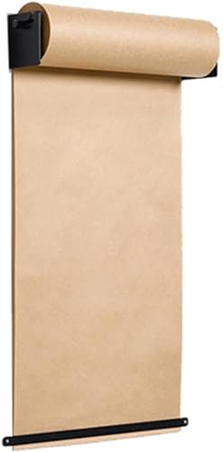 LNNW Kraft Paper Dispenser Bulletin Board Paper Scrolls Cutter Holder for Leave Messages/Display Menus, Easy to Hang Decorative Message Boards for Wall(67cm/26.3in Wide)
